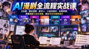 解锁AI漫剧制作全攻略:从文字到视频,数字人打造,剧本改编,后期剪辑,精通漫剧工业链,轻松接单出品-中创网_分享创业项目_助您在家赚钱