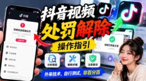 抖音解除视频禁令攻略发布，试用外接技术，自行检测效果并非万无一失-中创网_分享创业项目_助您在家赚钱