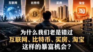 揭秘:为何屡次错失互联网、比特币、房地产、淘宝等致富良机?-中创网_分享创业项目_助您在家赚钱