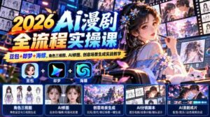 2026年AI动画剧集制作全程揭秘：豆包、即梦、海螺三大平台，深入解析角色三维建模、AI图像处理与创意场景设计实战技巧-中创网_分享创业项目_助您在家赚钱