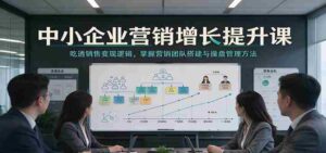 深度解码中小企业营销增长秘诀:精通销售转化技巧,学会高效营销团队组建与运营管控-中创网_分享创业项目_助您在家赚钱