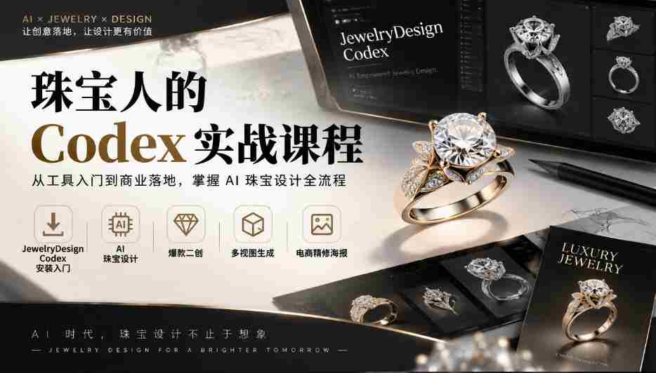 珠宝设计师的实战秘籍：从Codex安装到AI设计，爆款创意与多视角海报制作全攻略-中创网_分享创业项目_助您在家赚钱
