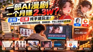 AI动漫制作月入过万?豆包与红果手作攻略:剧本、分镜、视频、配音、上架一应俱全-中创网_分享创业项目_助您在家赚钱