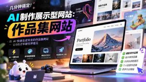 速成AI打造展示平台：一招打造个人作品集网站，专业高效，轻松接单赚钱！-中创网_分享创业项目_助您在家赚钱