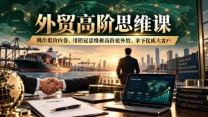 突破低价竞争困局,掌握外贸顶尖策略,以冠军心态开拓高价值市场,锁定高端优质客户-中创网_分享创业项目_助您在家赚钱